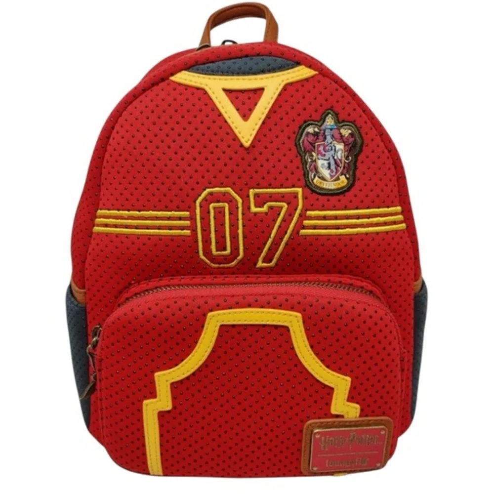 Loungefly Harry Potter Gryffindor Quidditch Uniform Mini Backpack.